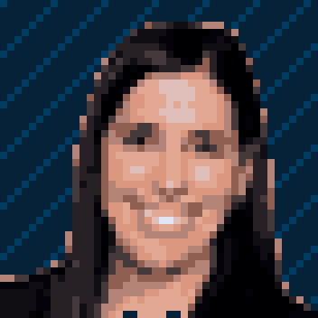Pixel-art portrait of Lindsey Fox